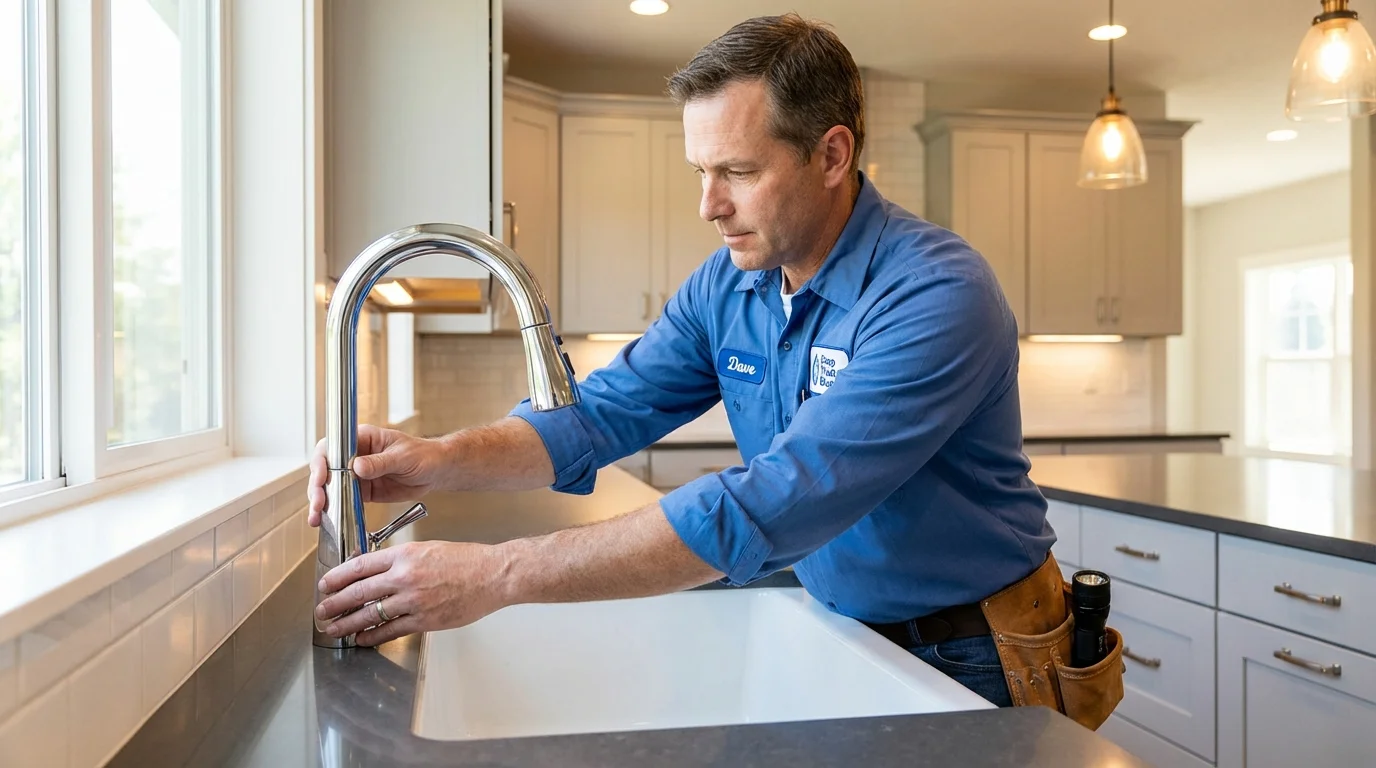 Kitchen faucet installation by Johns Plumbing LLC in Ann Arbor